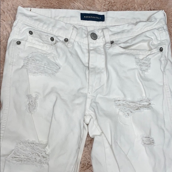 White ripped boyfriend jeans - Picture 3 of 9